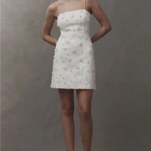 NWT BHLDN by Anthropologie Straight Neck Mini Pearl Dress